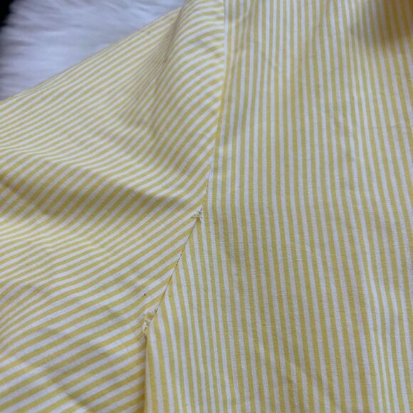 Allison Daley short sleeve button up yellow striped embroidered summer detailing - Picture 9 of 10